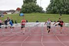 Ashley Kirsopp (Warrington) winning the under-17s 100 metres hurdles at the Northern Under-17s and 15s Championships, Liverpool.